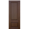 2-Panel Mahogany Grain Fiberglass Entry Door