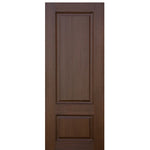 2-Panel Mahogany Grain Fiberglass Entry Door