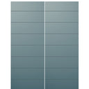 Flush Smooth Skin Fiberglass Exterior Double Doors with Horizontal Grooves