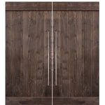 Knotty Alder Plank Double Barn Door
