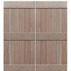 Knotty Alder Ranch Style Mid Rail Double Barn Door