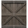 Knotty Alder Double Z Double Barn Door