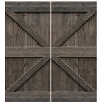 Knotty Alder Double Z Double Barn Door