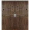 Knotty Alder Two Panel Double Barn Door