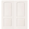 2-Panel Arched Top Rail MDF Double Barn Door