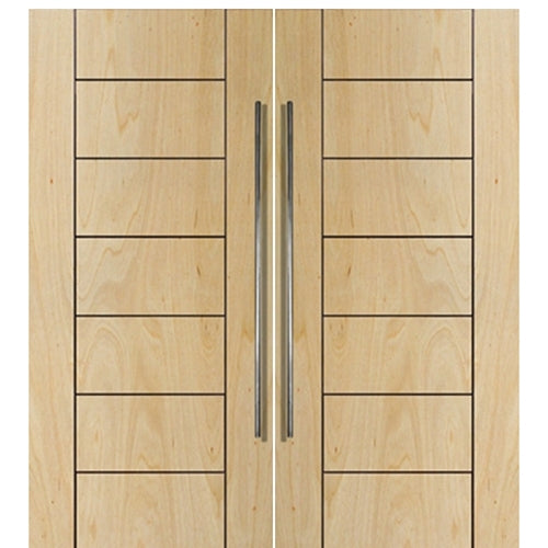 Birch Brentwood Solid Contemporary Double Barn Door