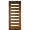 36"x96" Mahogany Wood 8-Lite Contemporary Entry Door