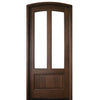 42"x96" Pre-hung Arch Top 2-Lite Mahogany Wood Entry Door