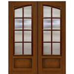 Pre-hung 8-Lite SDL Fiberglass Double Entry Doors 