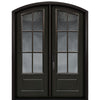 3/4 DBL 6-Lite SDL Arch Top | Pre-hung 3/4 6-Lite Arch Top SDL Fiberglass Double Entry Doors