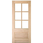 7231 | 6 Lite 1 Panel Mahogany TDL Door with Insulated, Beveled Glass