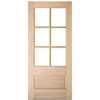 7231 | 6 Lite 1 Panel Mahogany TDL Door with Insulated, Beveled Glass