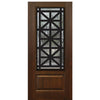 1-Panel 3/4 Lite Contempo Design Fiberglass Entry Door with Steel Grille