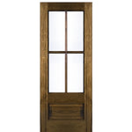 4-Lite 1-Panel True Divided Lite (TDL) Mahogany Wood Entry Door
