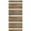 Rustic Farmhouse Barn Door with Horizontal Planks Design Pattern