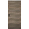 Rustic Farmhouse Barn Door with Horizontal Planks Design Pattern