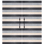Rustic Farmhouse Double Barn Door with Horizontal Planks Design Pattern