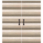 Rustic Farmhouse Double Barn Door with Horizontal Planks Design Pattern