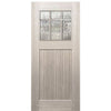 36"x80" Craftsman Style 6-Lite Marginal 1 Panel Mahogany Entry Door