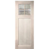 36"x96" Craftsman Style 4-Lite 1 Panel Mahogany Entry Door