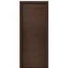 36" X 96" Tall Milan Solid Panel Modern Mahogany Entry Door