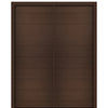 96" Tall Milan Solid Panel Modern Mahogany Entry Double Door