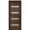 36" X 96" Tall Luca 4 Lite Horizontal Lite Modern Mahogany Entry Door