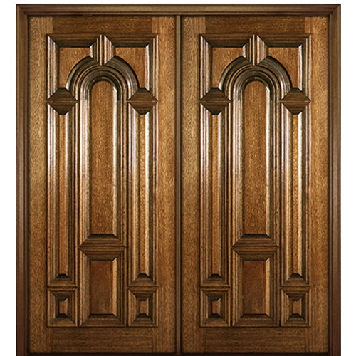 Hoelscher - Mahogany Wood Center Panel Arch-RM-68-2 Exterior