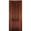 96" Tall 2 Panel V Grooved Arched Panel Solid Mahogany Entry Door