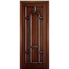 96" Tall Carved Panel Solid Mahogany Wood Entry Door with Raised Moulding