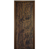 96" Tall V-Grooved Plank Solid Knotty Alder Entry Door