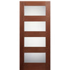 36" x 80" Contemporary 4-Lite Fiberglass Entry Door
