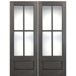 72" x 96" 4-Lite 1-Panel True Divided Lite (TDL) Fiberglass Double Entry Door