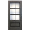 36" x 80" 6-Lite 1-Panel True Divided Lite (TDL) Fiberglass Entry Door