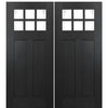 72" x 80" 6-Lite 2 Panel Craftsman True Divided Lite (TDL) Fiberglass Entry Double Door