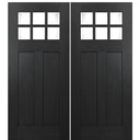 72" x 80" 6-Lite 2 Panel Craftsman True Divided Lite (TDL) Fiberglass Entry Double Door