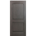 36" x 80" 2-Panel Arch V-Groove Fiberglass Entry Door