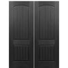 72" x 96" 2-Panel Arch V-Groove Fiberglass Entry Double Door