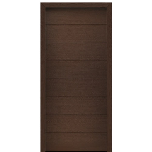 36" X 80" Tall Milan Solid Panel Modern Mahogany Entry Door