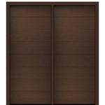 72" X 80" Tall Milan Solid Panel Modern Mahogany Entry Double Doors