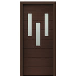 36" X 80" Tall Luca 3 Lite Modern Mahogany Entry Door