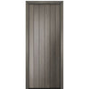 96" Tall Mahogany Square Top Plank Entry Door