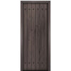 96" Tall Knotty Alder Square Top Plank Entry Door with Decorative  Clavos