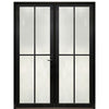 Prehung Narrow Profile 4-Lite Fiberglass Entry Door With Fixed Sidelite And Multi-Point Lock System