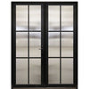 Prehung Narrow Profile 6-Lite Fiberglass Entry Door With Fixed Sidelite And Multi-Point Lock System 