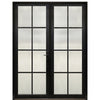Prehung Narrow Profile 8-Lite Fiberglass Entry Door With Fixed Sidelite And Multi-Point Lock System 