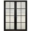 Narrow Profile 4-Lite Fiberglass Double Entry Door With Multi-Point Locking System 