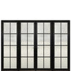 Prehung Narrow Profile 8-Lite Fiberglass Entry Double Door With 2 Fixed Sidelites And Multi-Point Lock System 