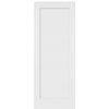 1-Panel Shaker White Primed Solid Core Wood Single Door