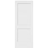 2-Panel Shaker White Primed Solid Core Wood Single Door